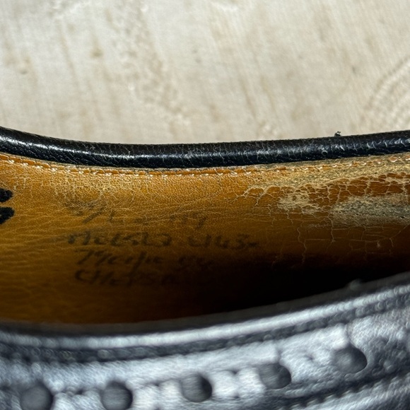 Alan McAfee London Vintage Black Leather Wingtip Brogue Oxford Shoes‎ US 9 1/2 main image 11